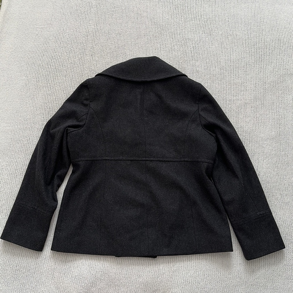 Michael Kors Double Breasted Wool Coat Gray/Black Size Large - Picture 6 of 7